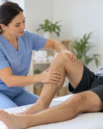 Exploración de la rodilla en consulta