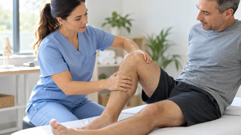 Exploración de la rodilla en consulta